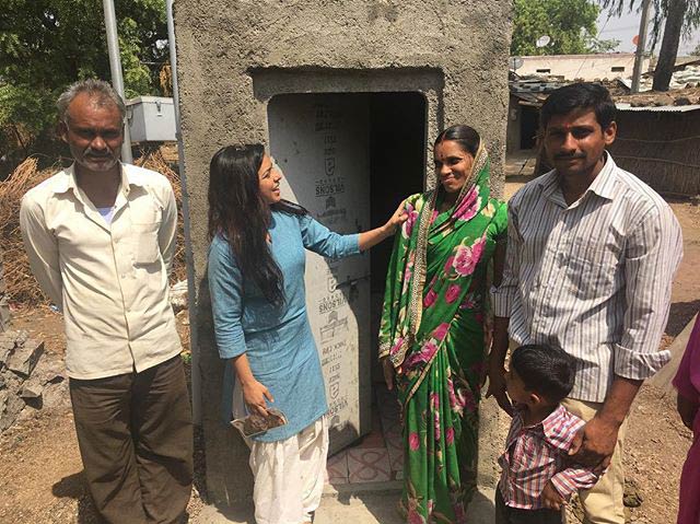Rajshri got the village folks to make their own toilets from the scratch.